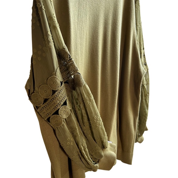 Siani Milano Crew Neck Sweater with Specialty Sleeves XXL - Picture 6 of 7